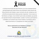 A Câmara Legislativa de João Pinheiro emite nota de pesar em razão do falecimento do empresário João Moreira Mota
