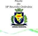 Pauta da 18ª Reunião Ordinária da Câmara Municipal de João Pinheiro