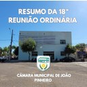 Resumo da 18ª Reunião Ordinária da Terceira  Sessão Legislativa, Legislatura 2021/2024 realizada no dia 05 de junho de 2023 às 18:00 horas.